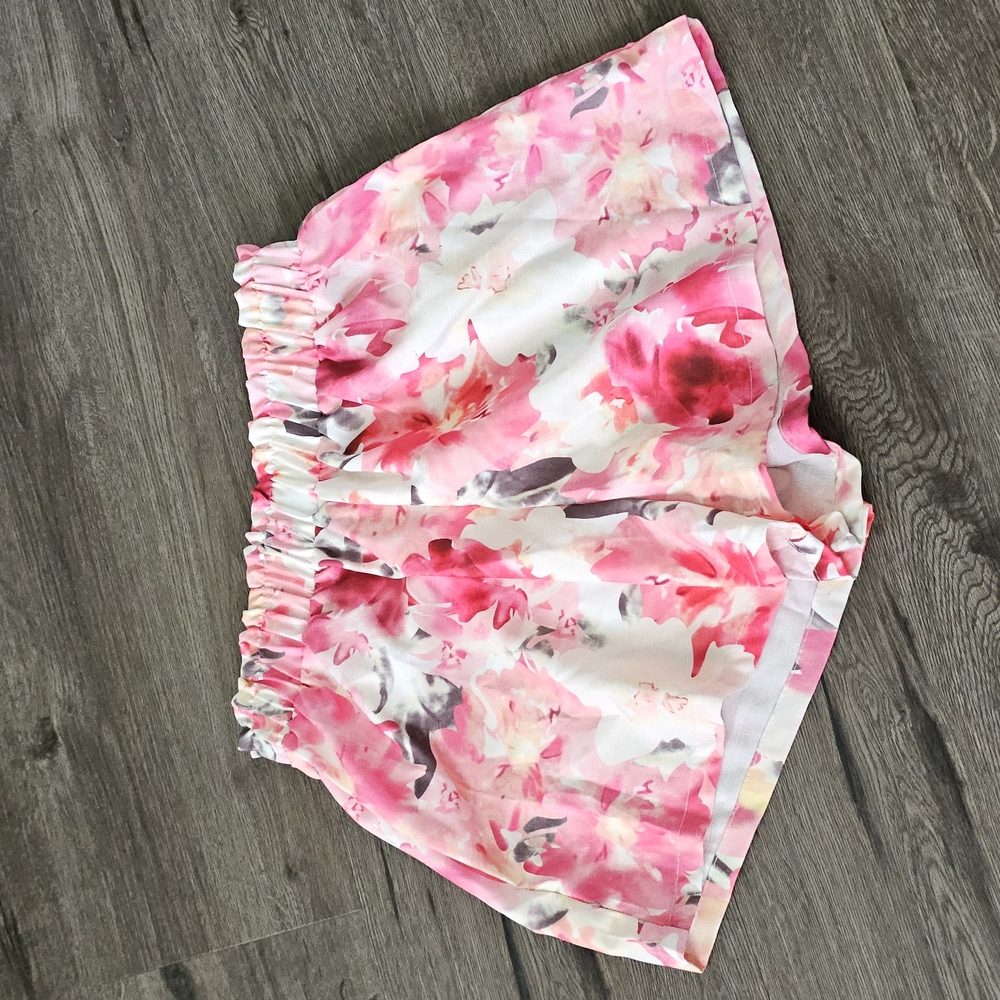 Floral Pink and White Shorts